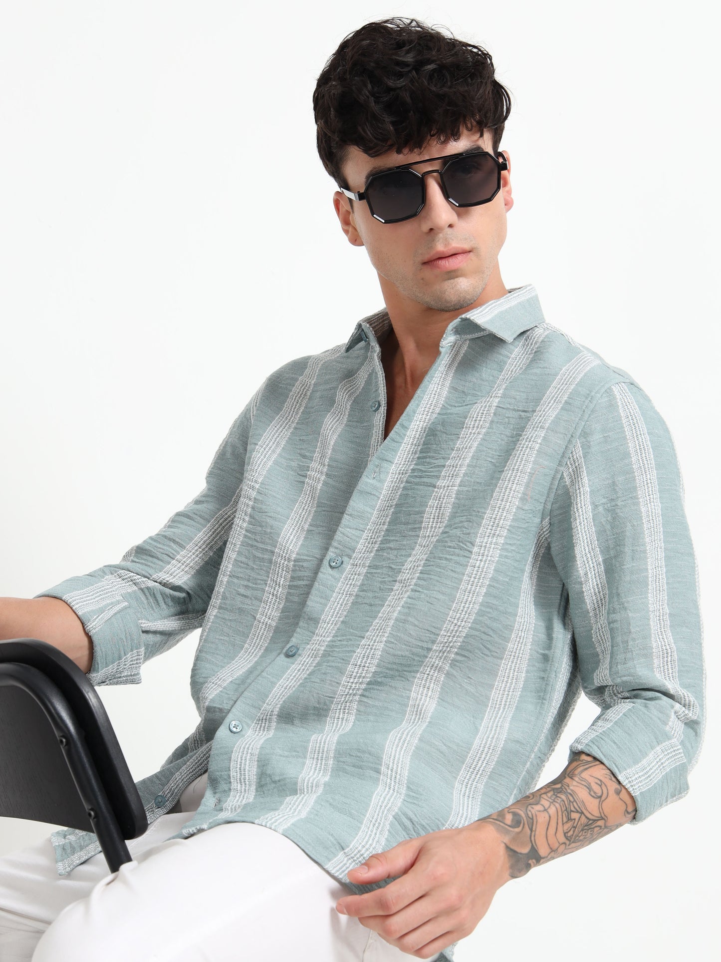 Aurora Blue Stripe Shirt