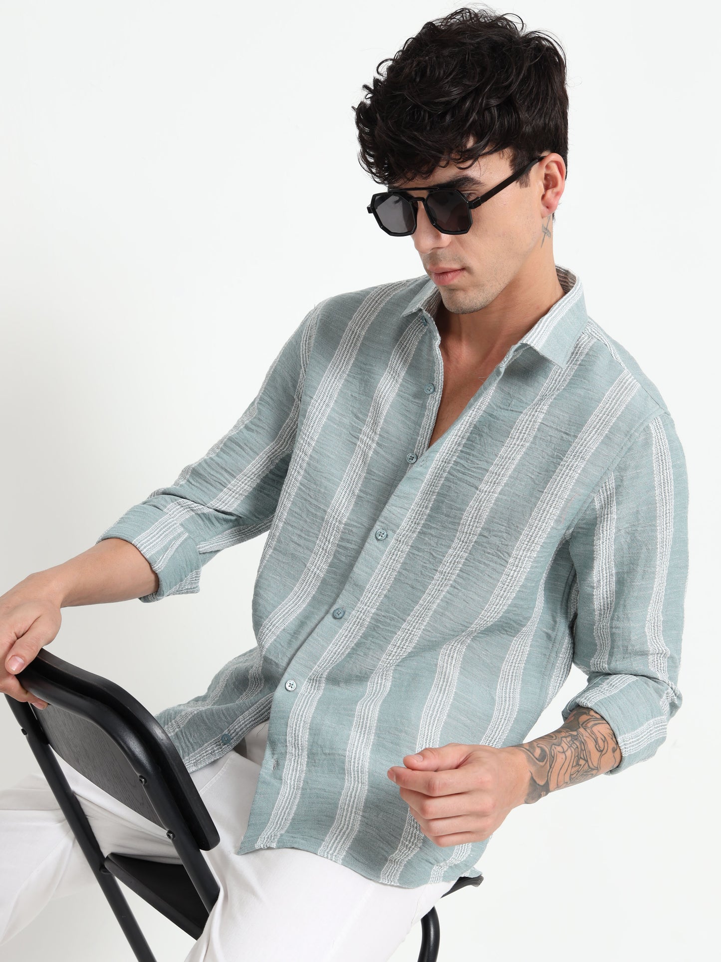 Aurora Blue Stripe Shirt