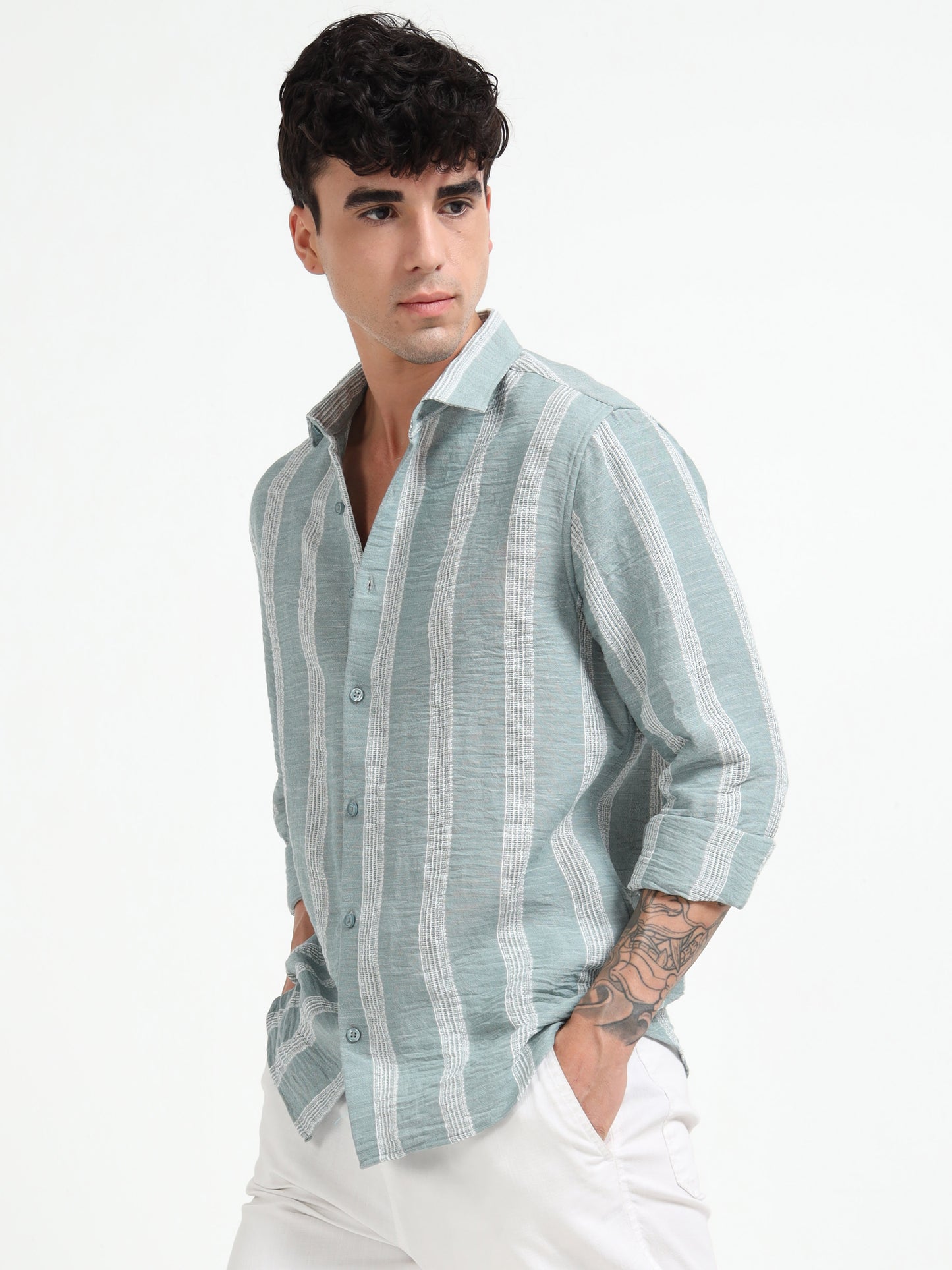 Aurora Blue Stripe Shirt