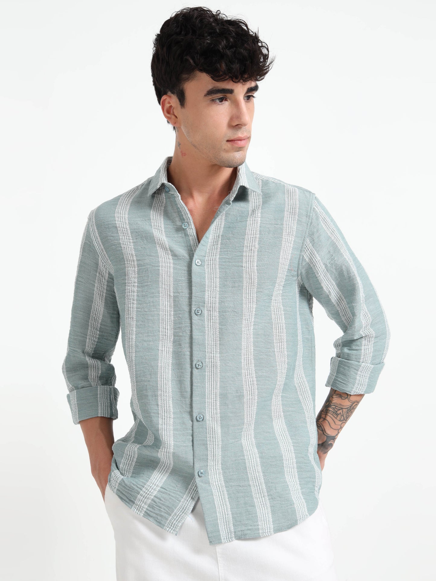 Aurora Blue Stripe Shirt