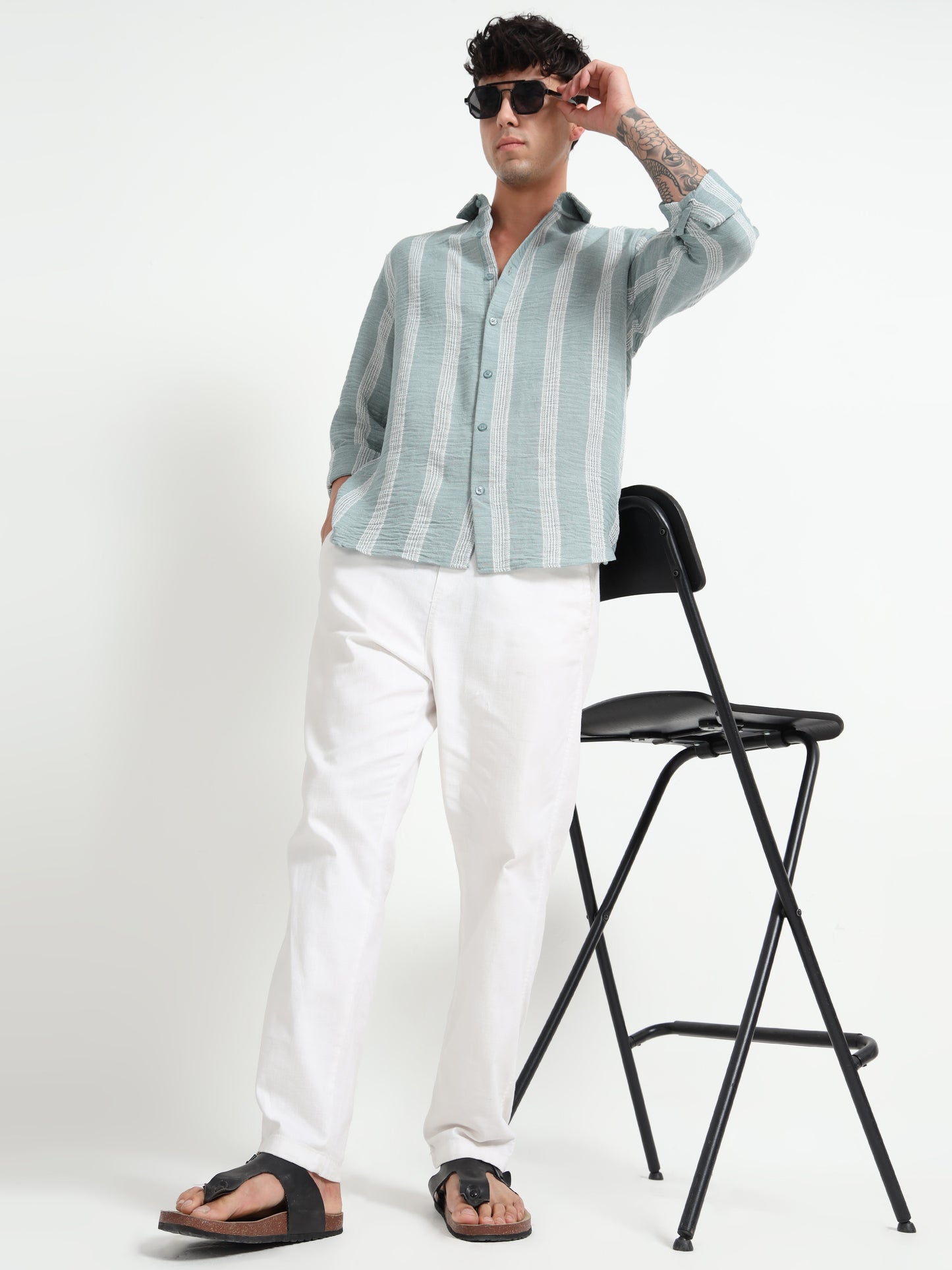 Aurora Blue Stripe Shirt
