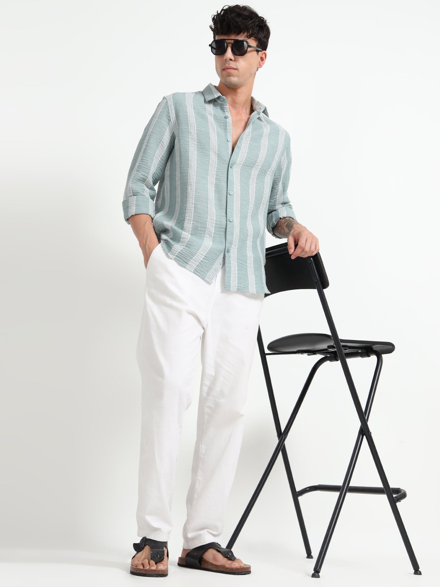 Aurora Blue Stripe Shirt