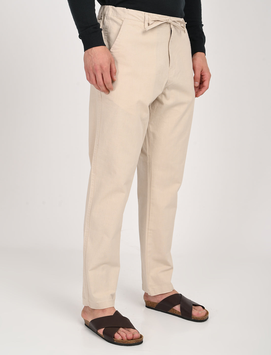 Nova Cream Linen Blend Trouser