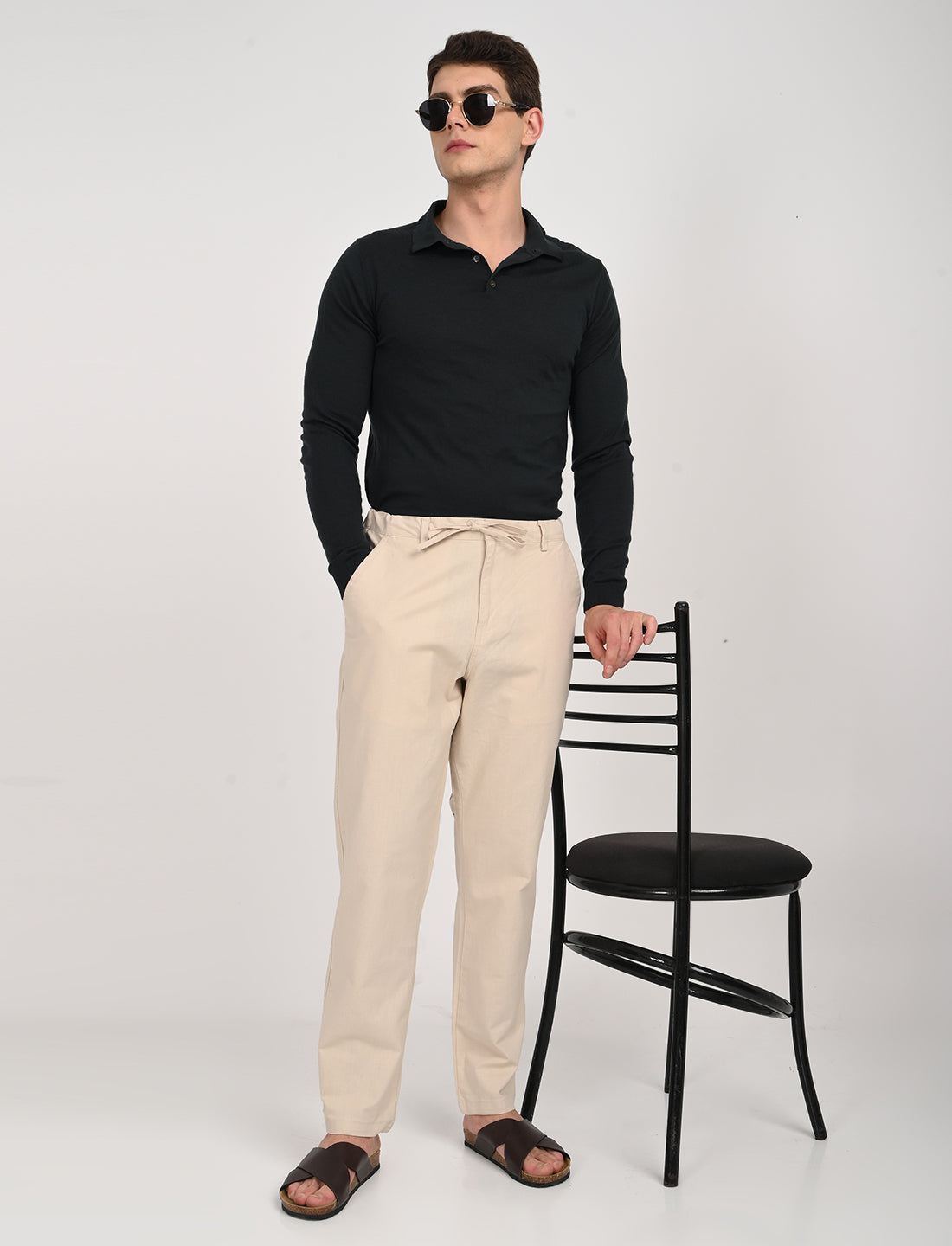 Nova Cream Linen Blend Trouser