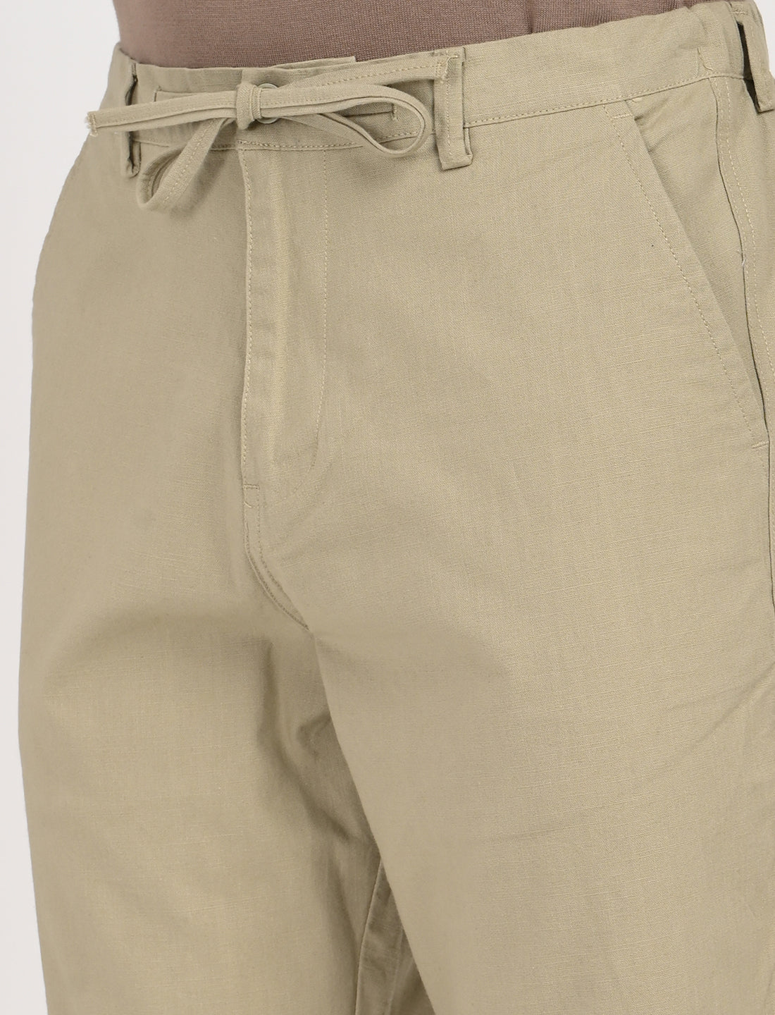 Vega Beige Linen Blend Trouser