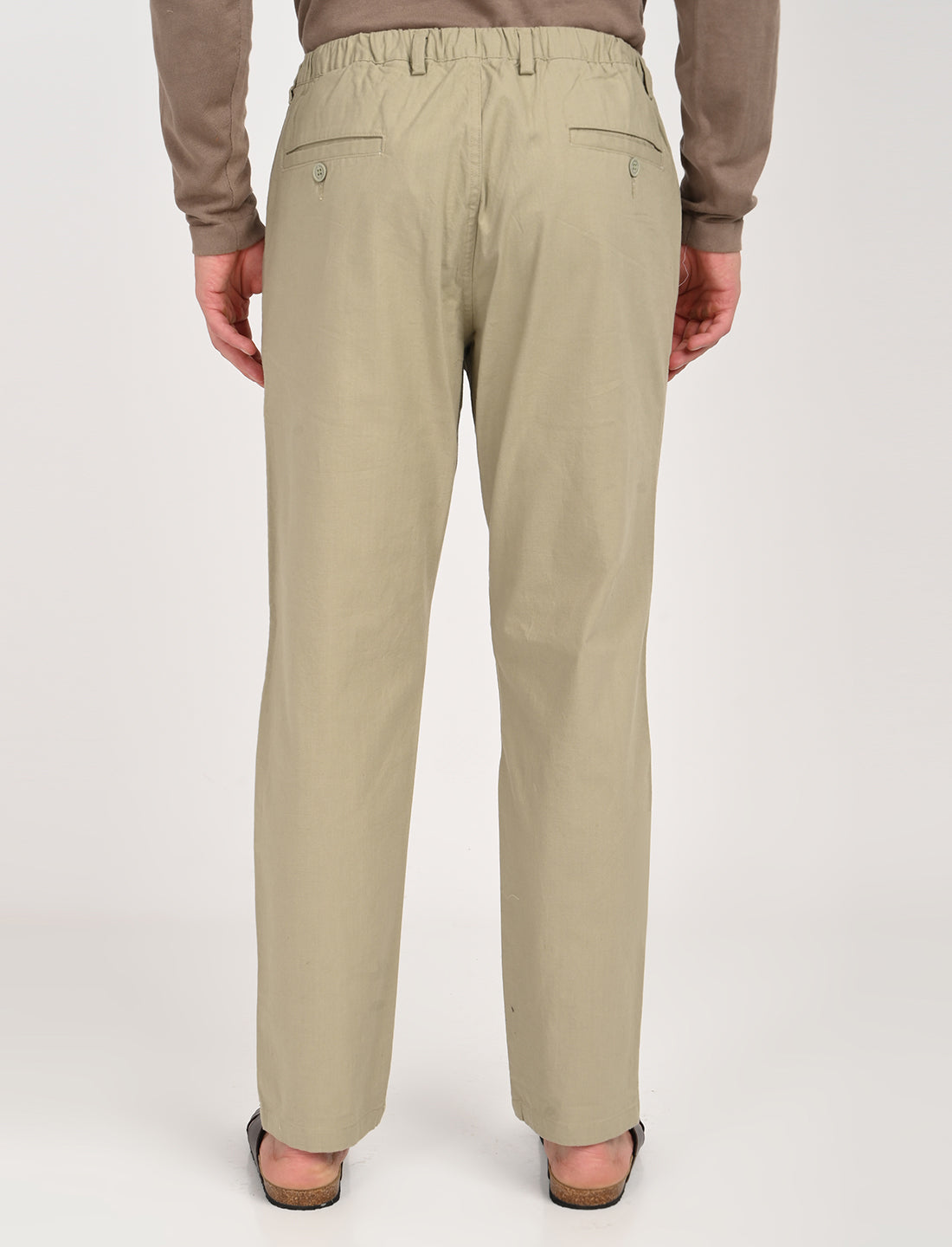 Vega Beige Linen Blend Trouser
