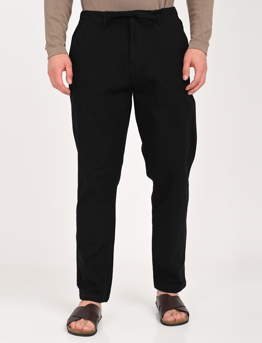 Vega Black Linen Blend Trouser