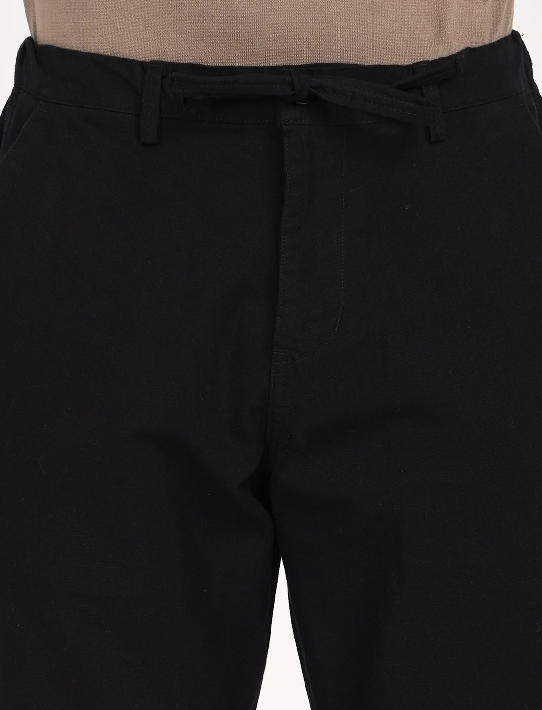 Vega Black Linen Blend Trouser