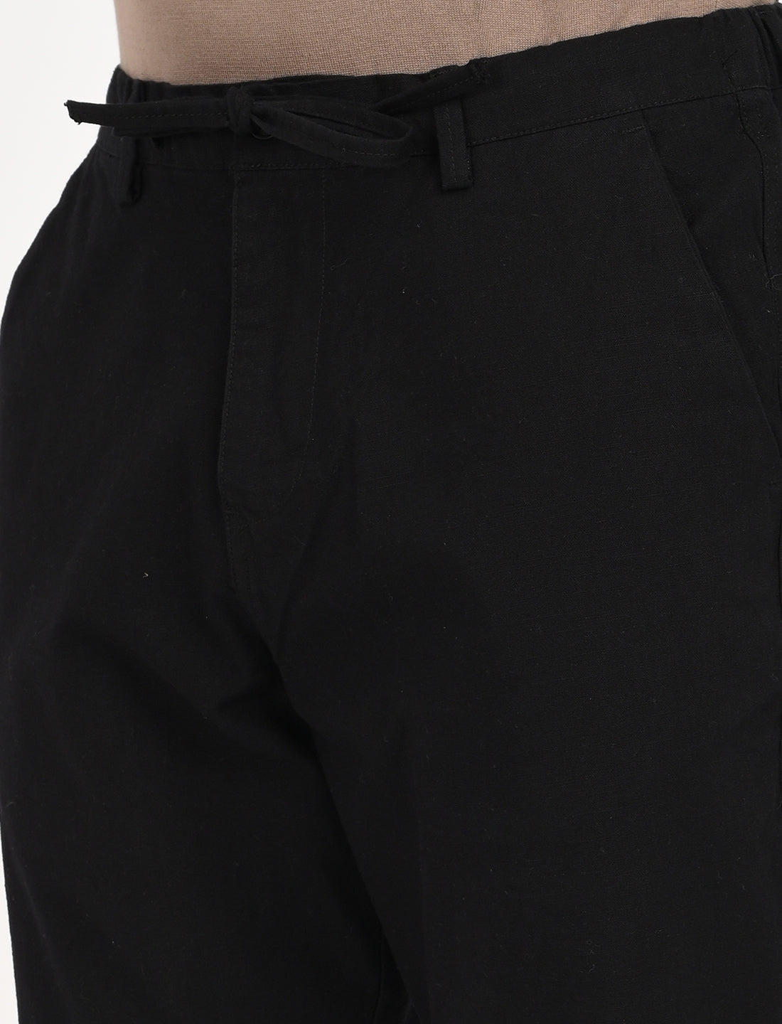 Vega Black Linen Blend Trouser
