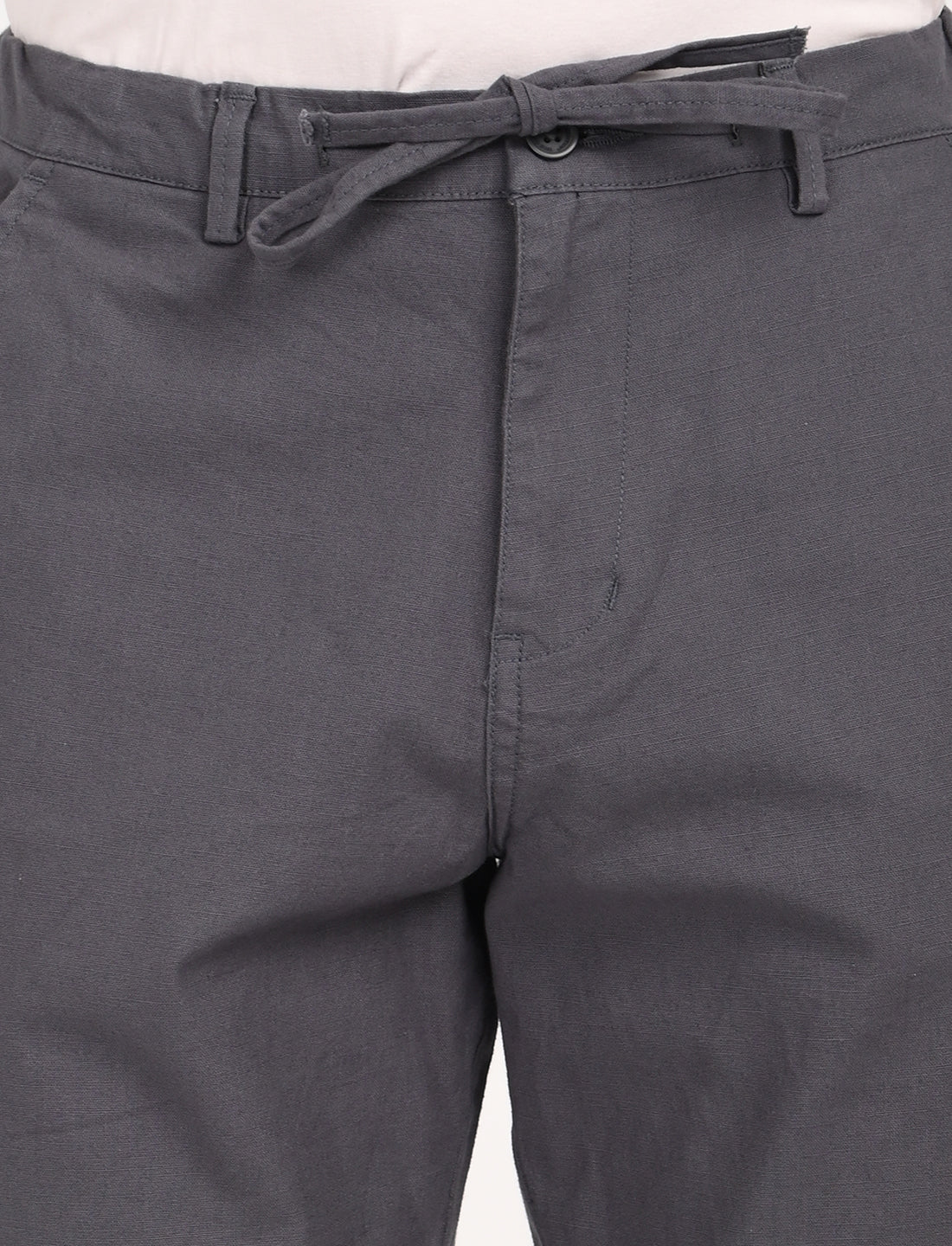 Vega Dark Grey Linen Blend Trouser