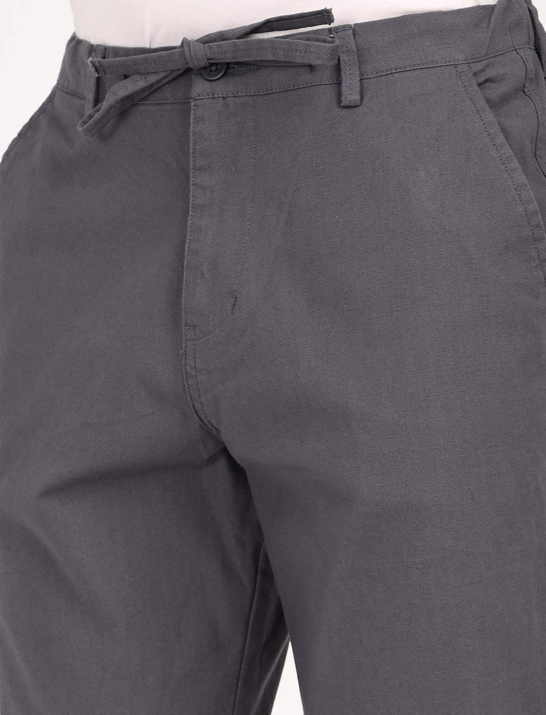 Vega Dark Grey Linen Blend Trouser