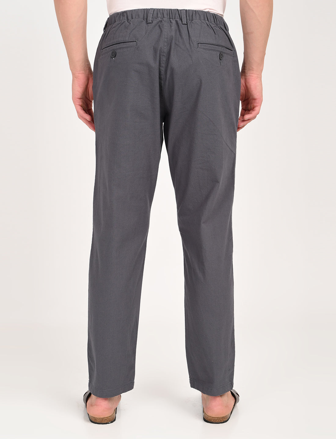 Vega Dark Grey Linen Blend Trouser