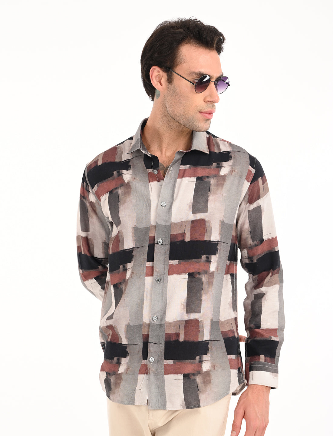 Chestnut Multi Color Printed Shirt