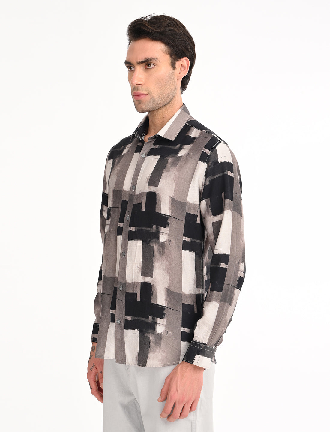 Almond Multi Color Printed Shirt