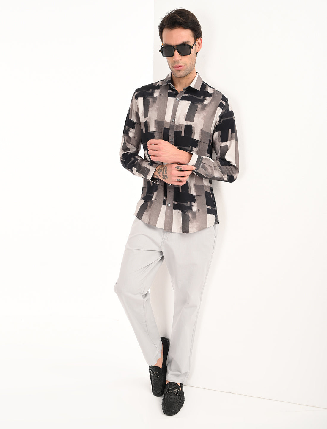 Almond Multi Color Printed Shirt