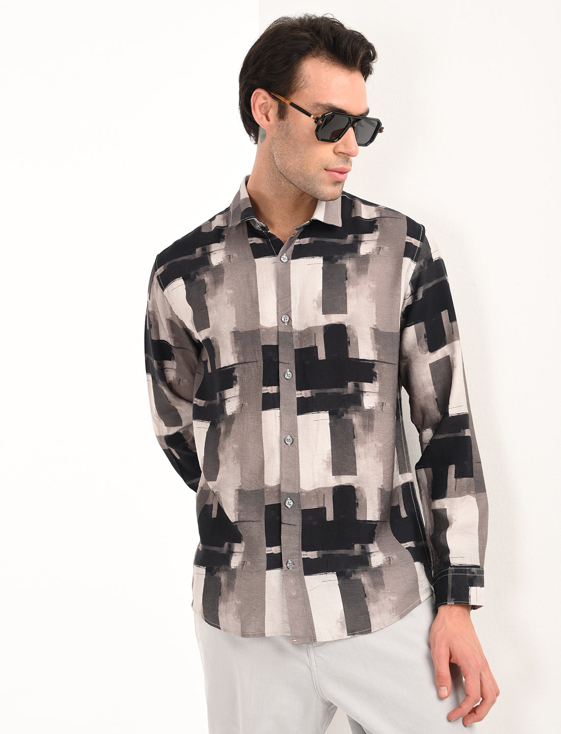 Almond Multi Color Printed Shirt