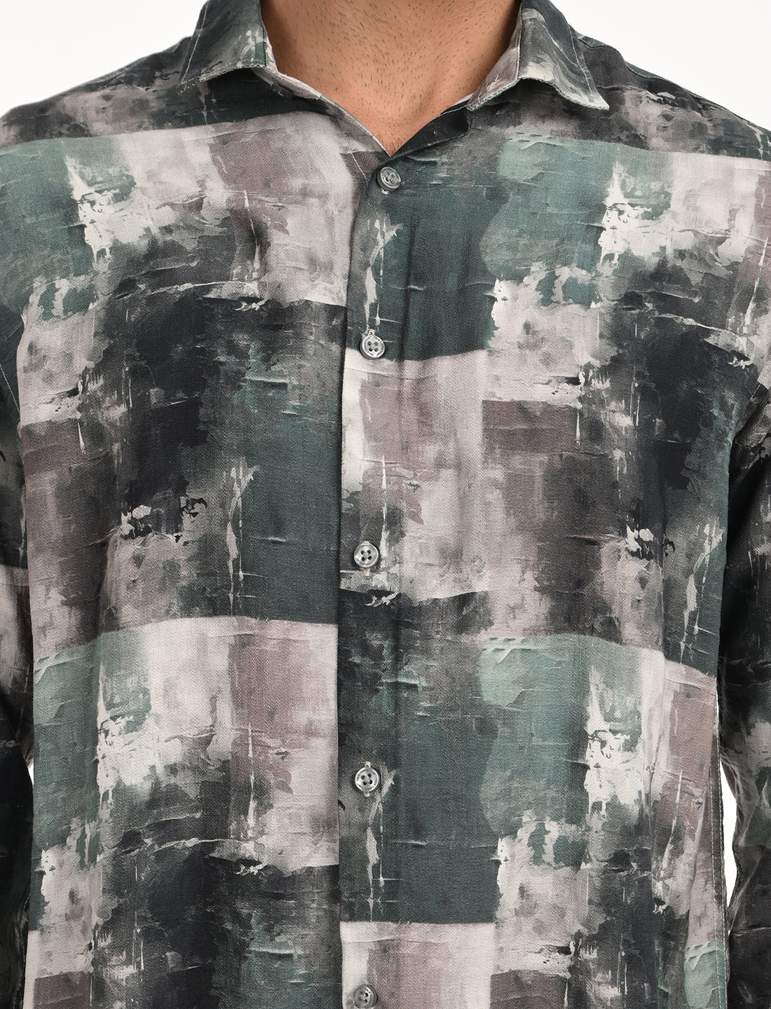 Opal Green Printed Shirt