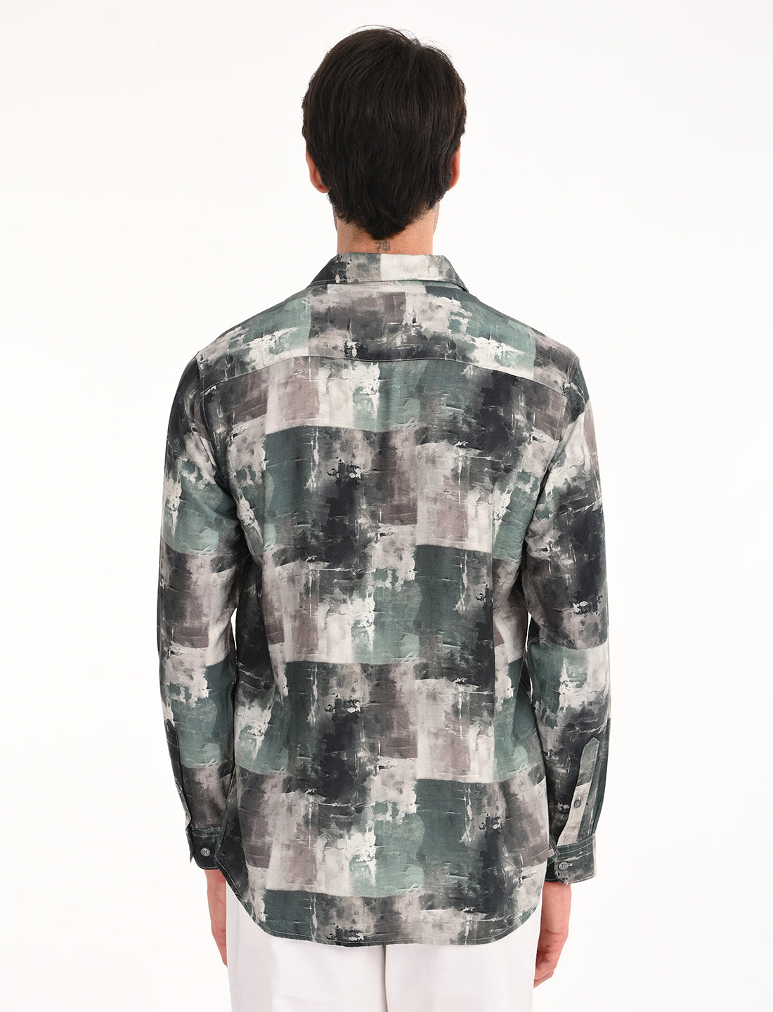 Opal Green Printed Shirt