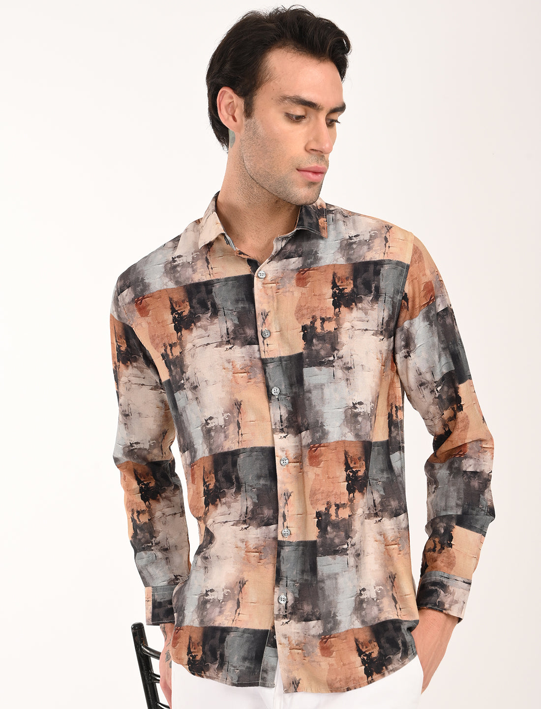 Coral Multi Color Printed Shirt