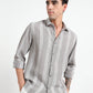 Stone Grey Striped Shirt