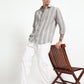 Stone Grey Striped Shirt