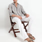 Stone Grey Striped Shirt