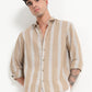 Aurora Beige Stripe Shirt