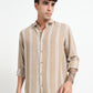 Aurora Beige Stripe Shirt
