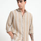 Aurora Beige Stripe Shirt