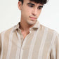 Aurora Beige Stripe Shirt