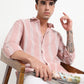 Stripe Elegance Pink Striped Shirt