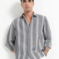 Stripe Elegance Grey Striped Shirt