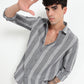 Stripe Elegance Grey Striped Shirt