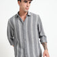 Stripe Elegance Grey Striped Shirt