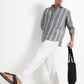 Stripe Elegance Grey Striped Shirt
