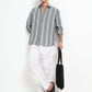 Stripe Elegance Grey Striped Shirt