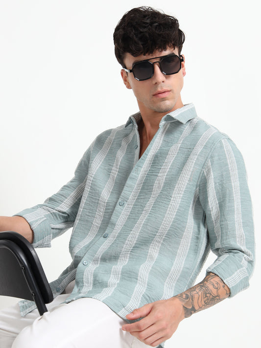 Aurora Blue Stripe Shirt