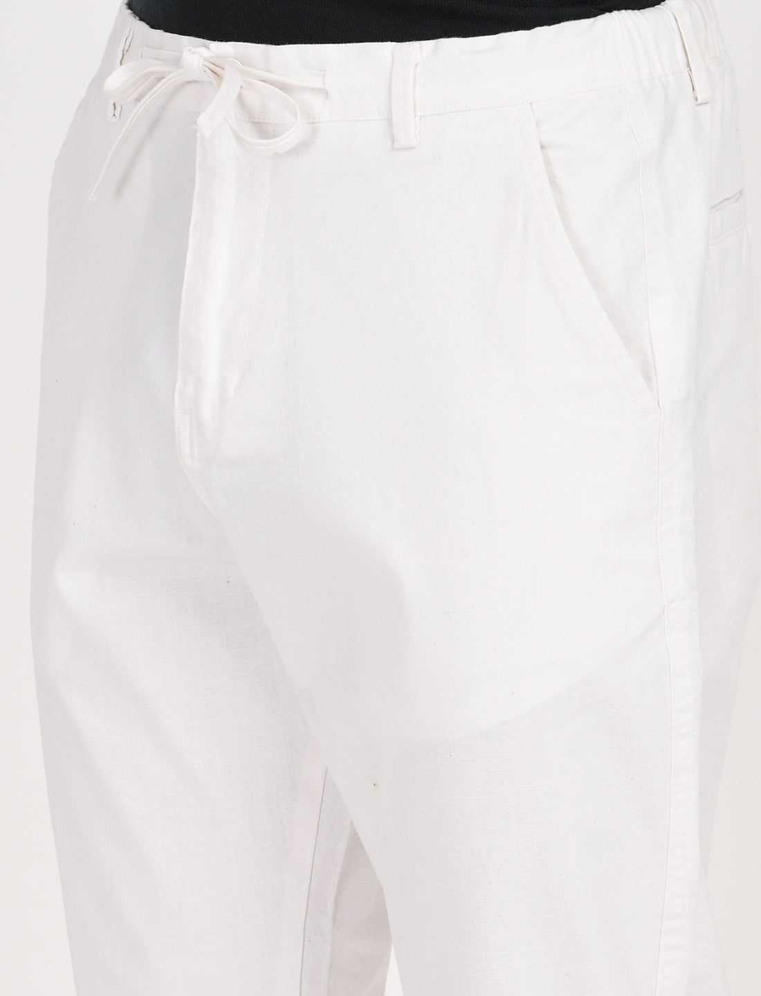 Vega White Linen Blend Trouser