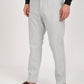 Nova Light Grey Linen Blend Trousers for casual wear, featuring a relaxed fit and paired with stylish sandals.