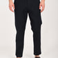 Men's navy blue linen blend trousers for casual, college, and street wear, featuring a comfortable regular fit.