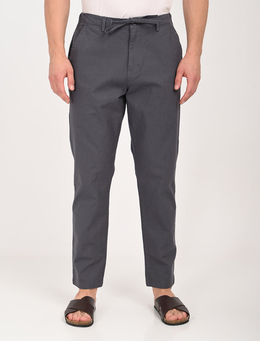 Vega Dark Grey Linen Blend Trouser