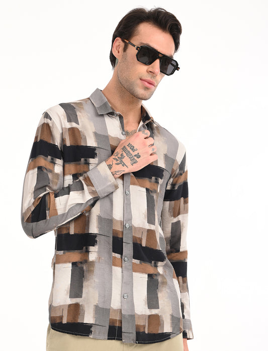 Russett Multi Color Printed Shirt