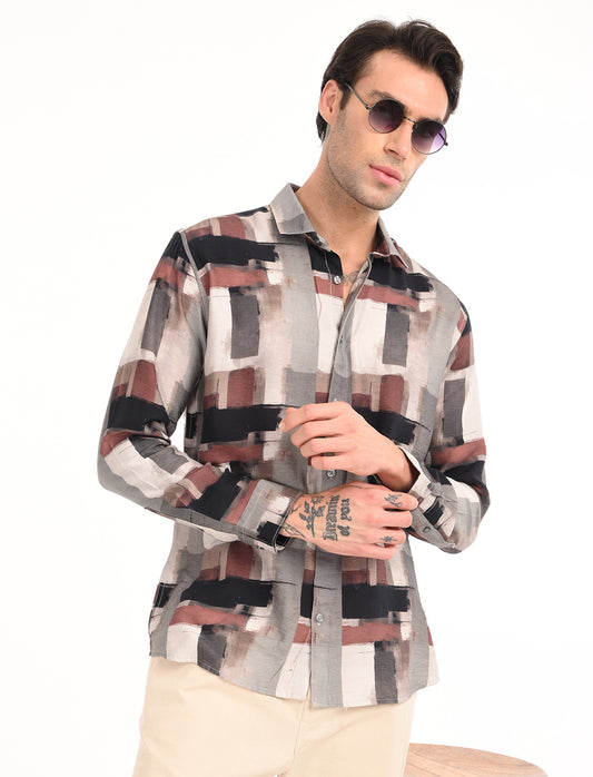 Chestnut Multi Color Printed Shirt