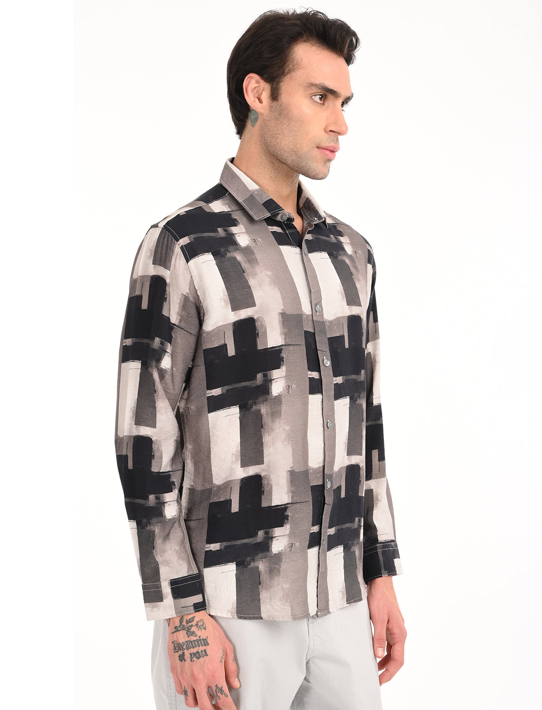 Almond Multi Color Printed Shirt