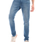 Light Blue Mid Rise Slim Fit Jeans