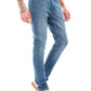 Light Blue Mid Rise Slim Fit Jeans