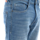 Light Blue Mid Rise Slim Fit Jeans