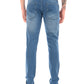 Light Blue Mid Rise Slim Fit Jeans