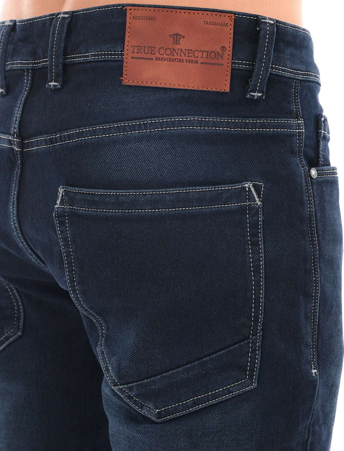 Dark Blue Mid Rise Slim Fit Jeans