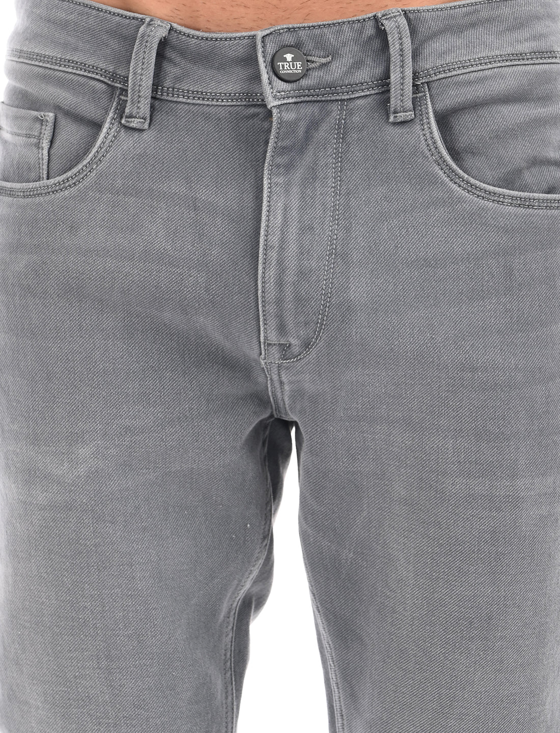 Light Grey Mid Rise Slim Fit Jeans